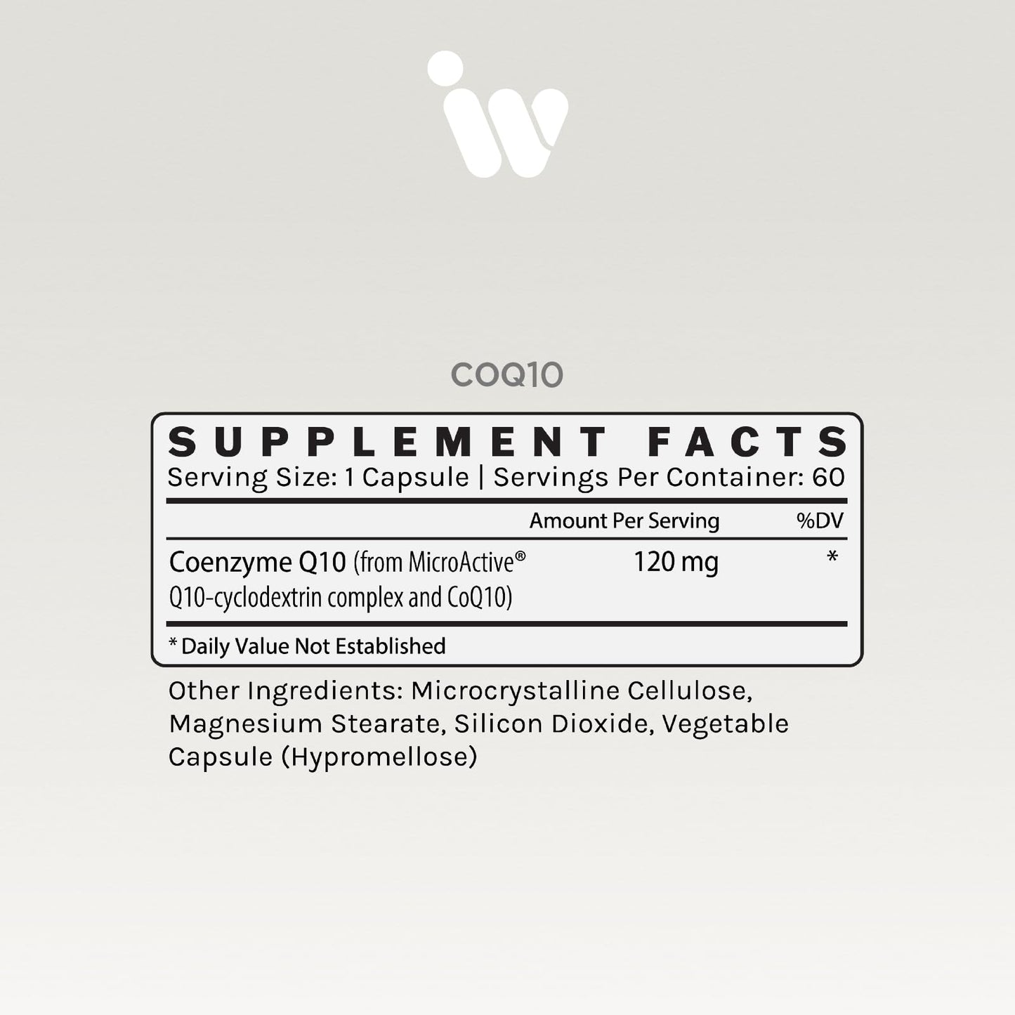 InfiniWell CoQ10 Supplement MicroActive 24-Hour Sustained Release Coenzyme Q10 High Absorption Nutritional Formula for Heart, Brain, and Energy Support, 60 Capsules