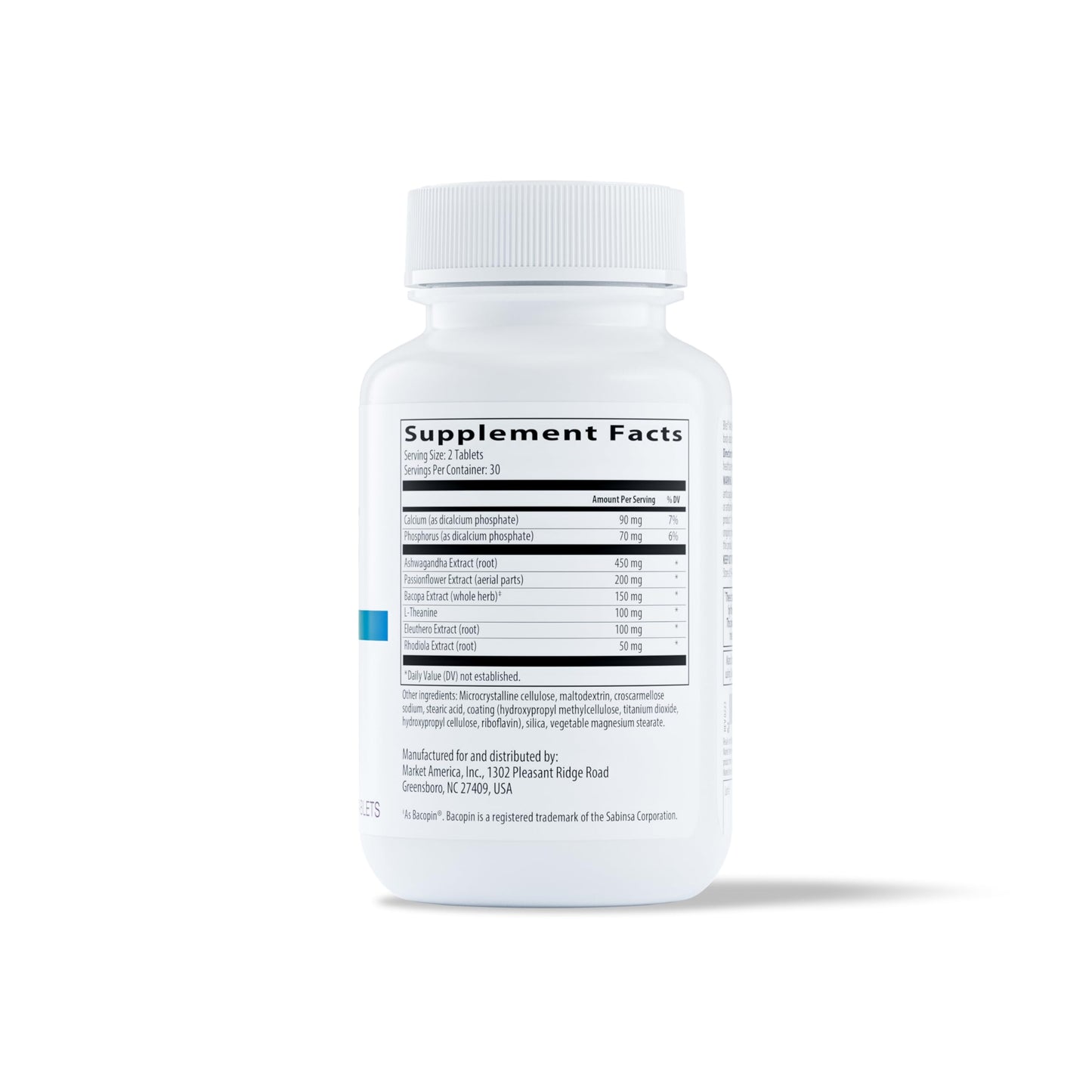 Bliss Stress Support with Ashwagandha, Rhodiola & L-Theanine Capsules, 60