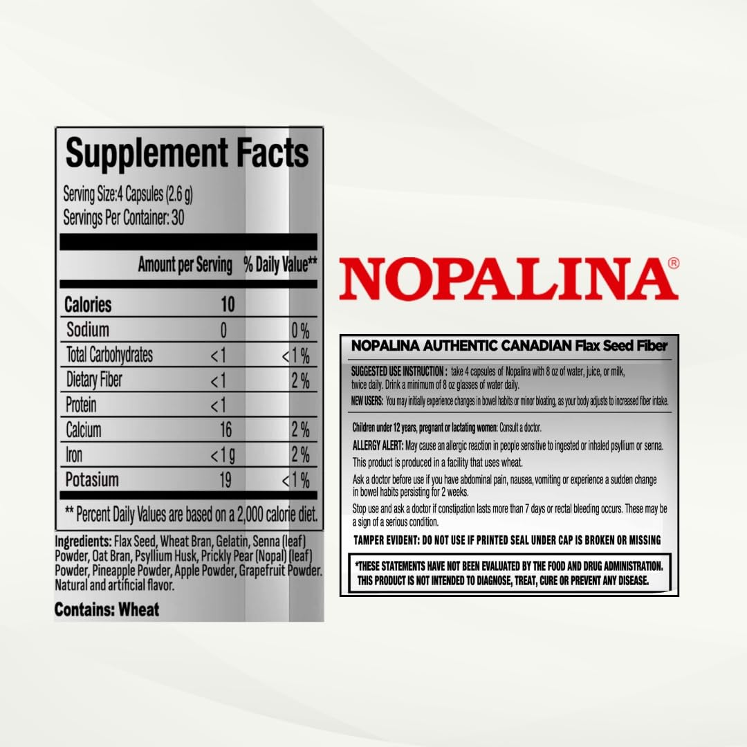 Nopalina Fiber Formula Capsules 120 Capsules