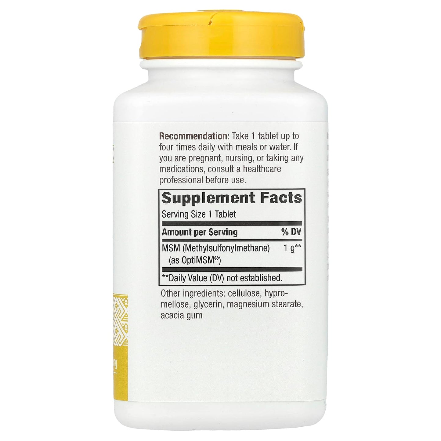 Nature's Way MSM 1000mg Tablet, 200 Tablets