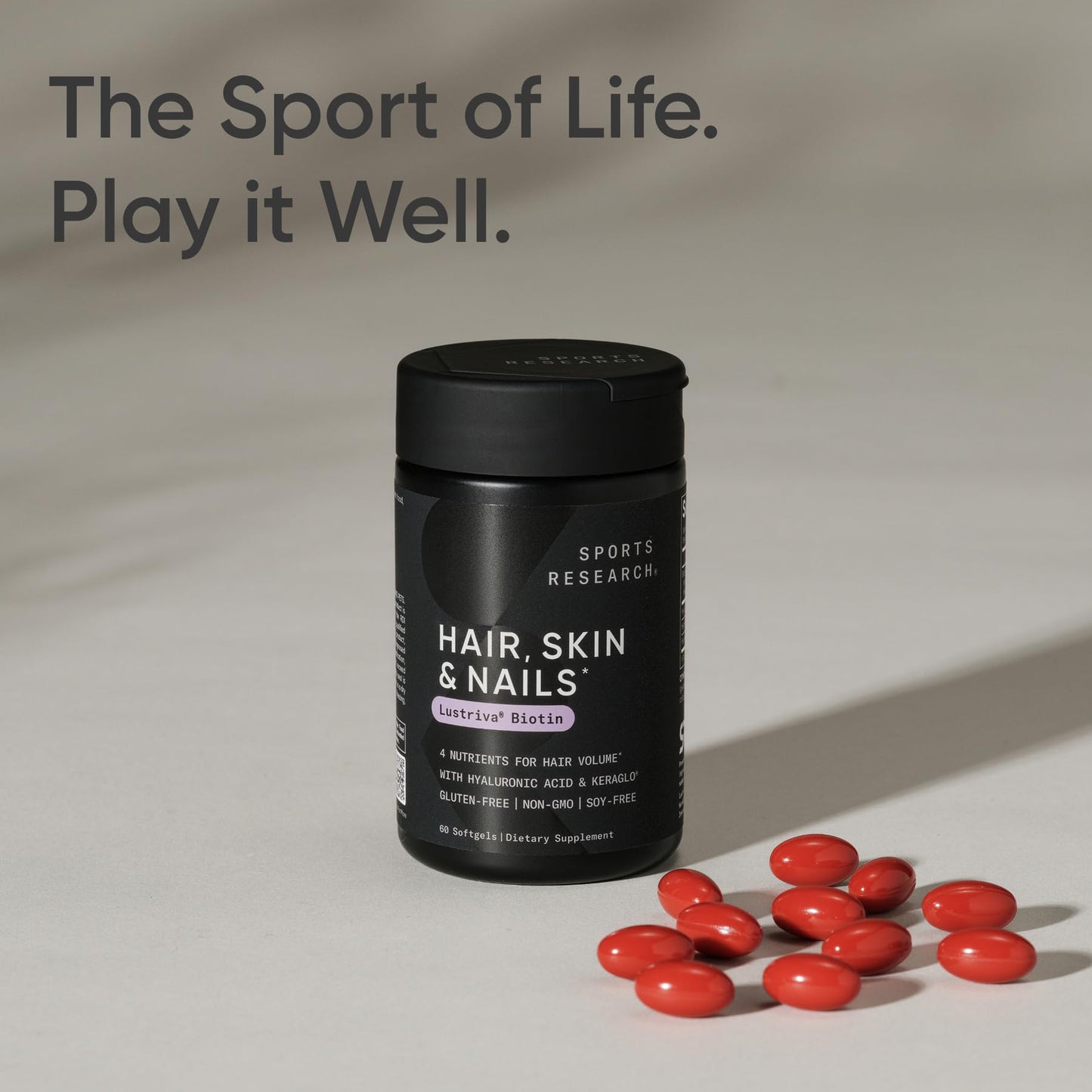 Sports Research Hair, Skin & Nails Complex 60 Softgels