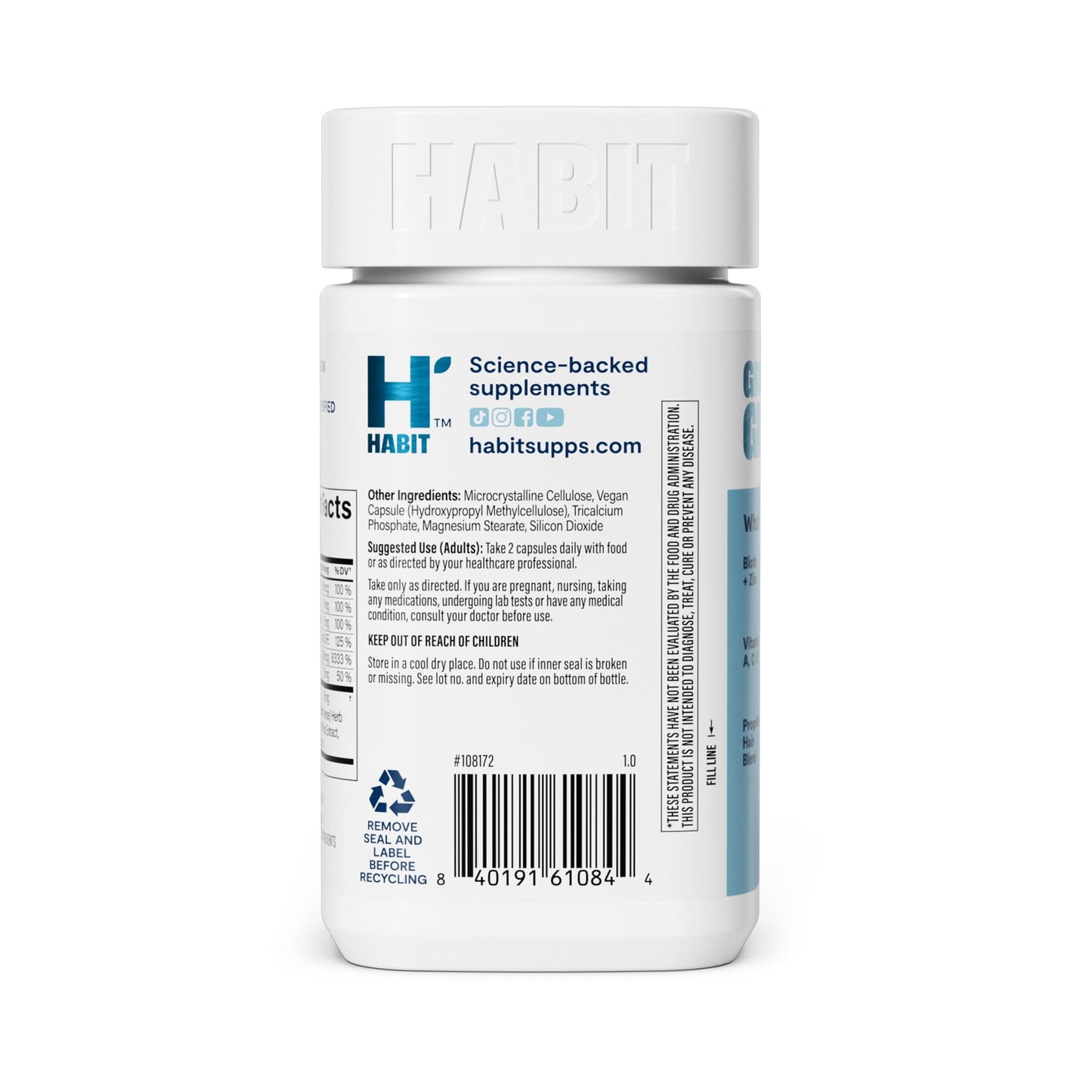 H' Habit Hair Growth Supplement Capsule, 60 Capsules