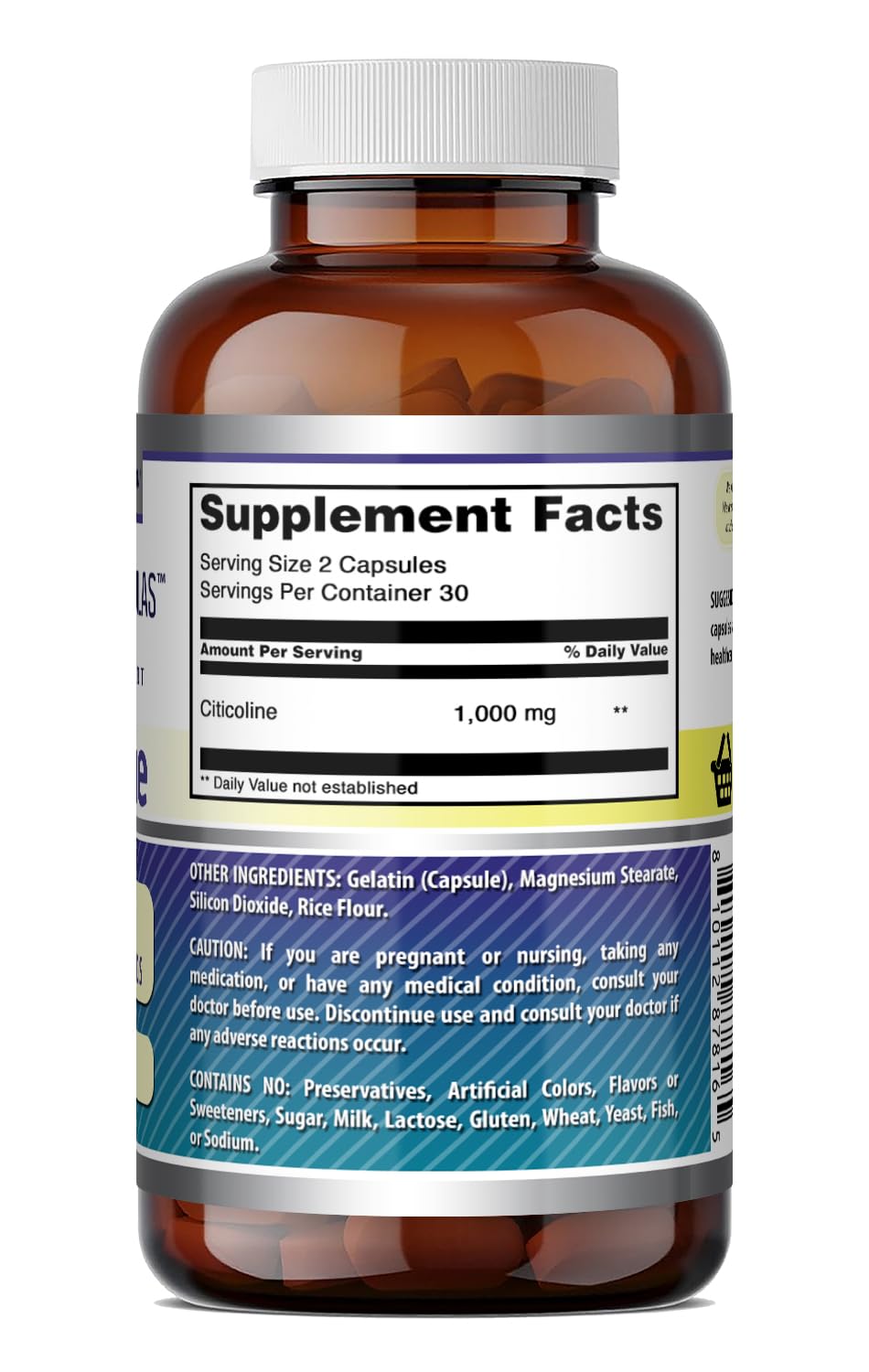 Amazing Nutrition Citicoline Supplement Capsule 60 Count