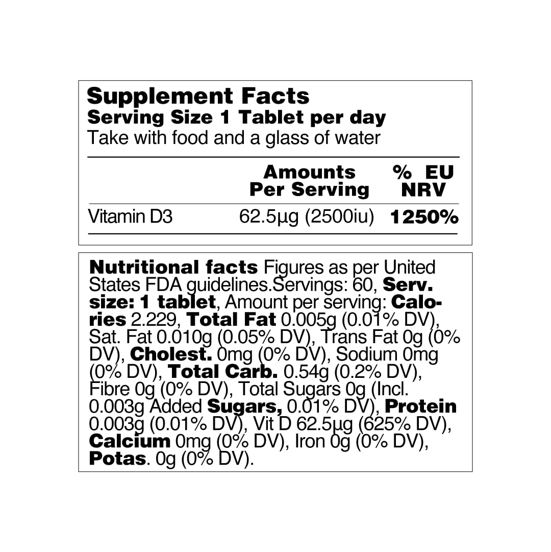 VEGETOLOGY Chewable Vitamin D3 Tablets 60 Count