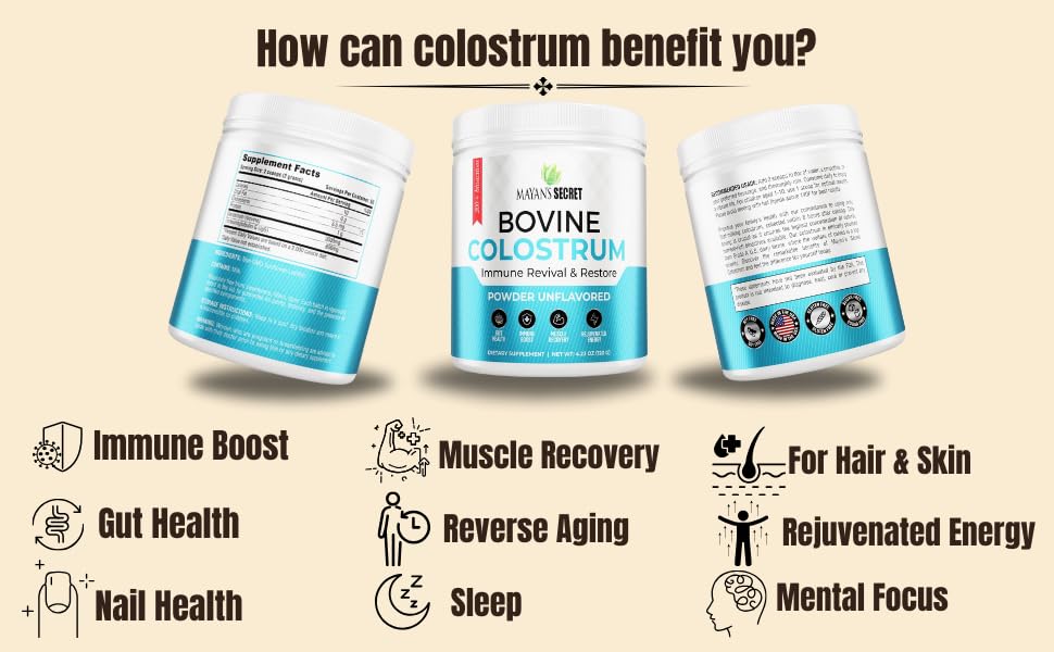 Mayan's Secret Colostrum Powder Grass-Fed 4.23 oz