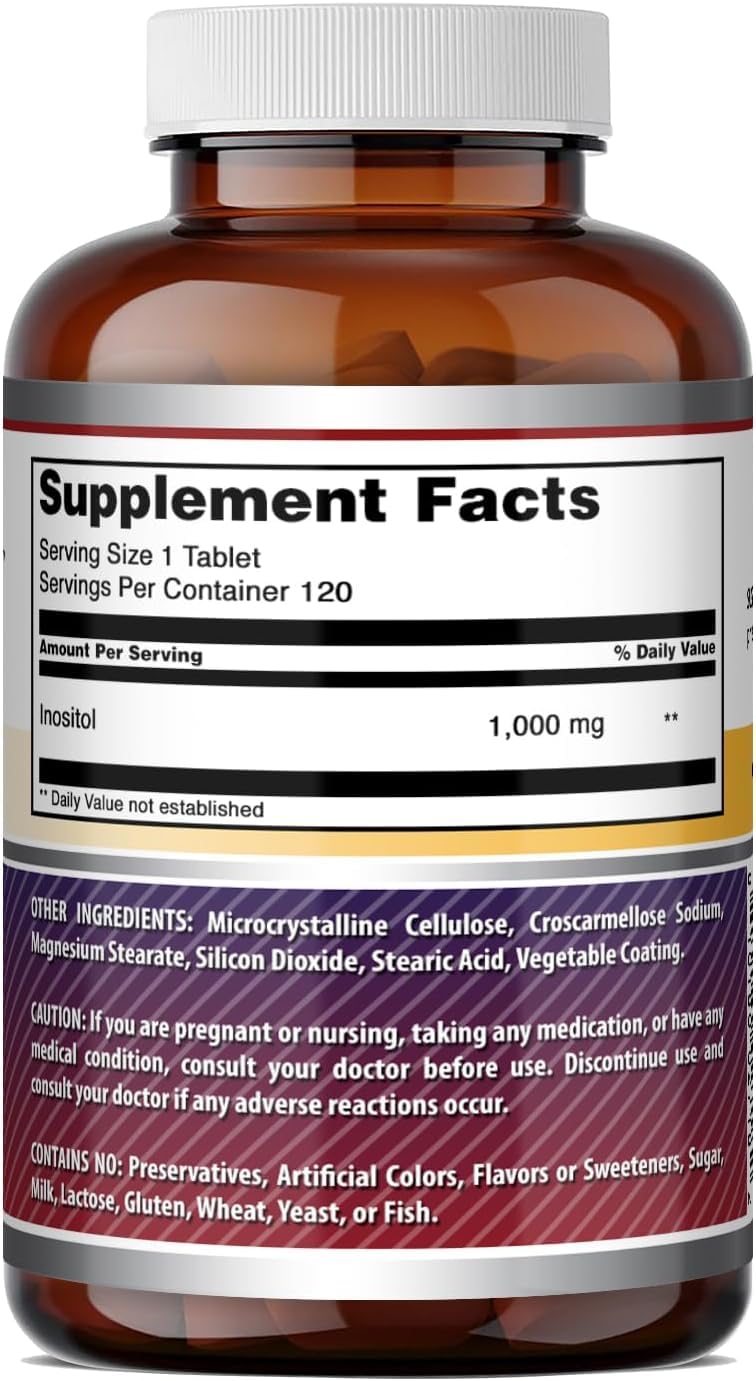 Amazing Nutrition Inositol 1000mg Supplement Tablets 1 Tablet