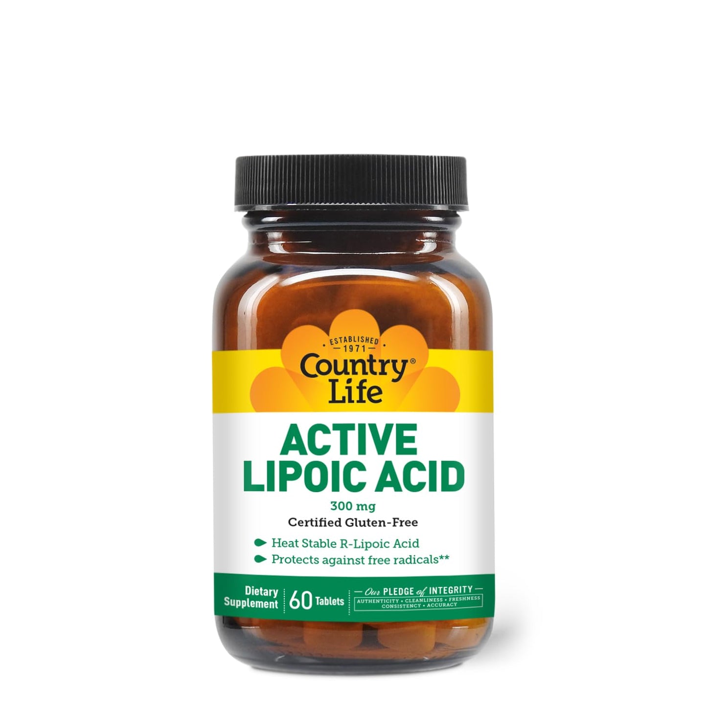 Country Life R-Alpha Lipoic Acid Complex 300mg - Alpha-Lipoic Acid 270mg & R-Lipoic Acid 30mg - Antioxidant Support, 60 Tablets