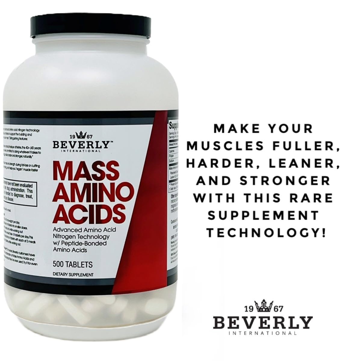 Beverly International Mass Amino Acids Tablets 500 Tablets