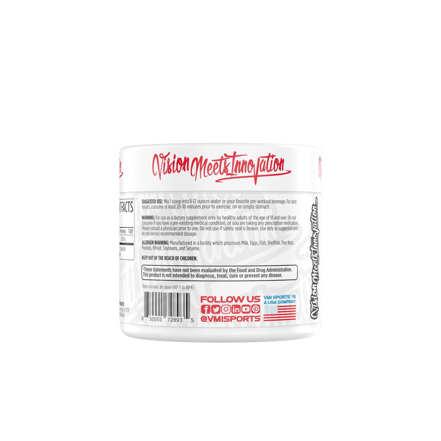 VMI Sports Citrulline Unflavored Powder 75 Servings