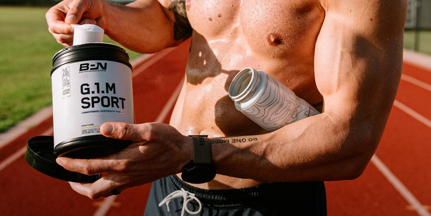 BARE PERFORMANCE NUTRITION G.1.M Go One More Sport Endurance Training Fuel Carbohydrate & Electrolytes Powder Formula Reduce Fatigue Fruit Punch 20.8
