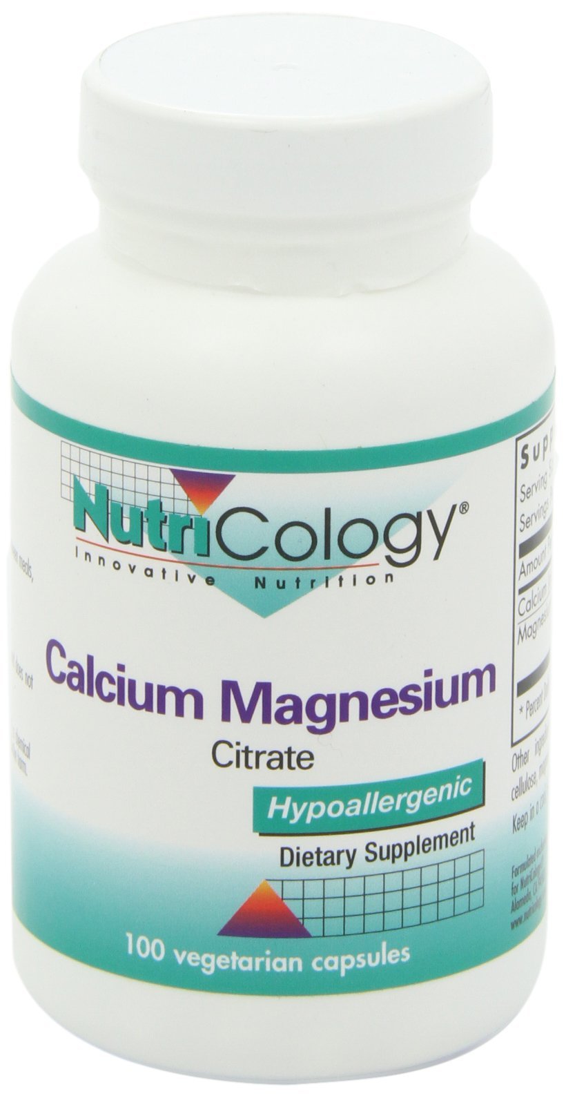 Allergy Research Group Calcium Magnesium Citrate Equal Ratio Mineral Formula Capsule, 100 Capsules