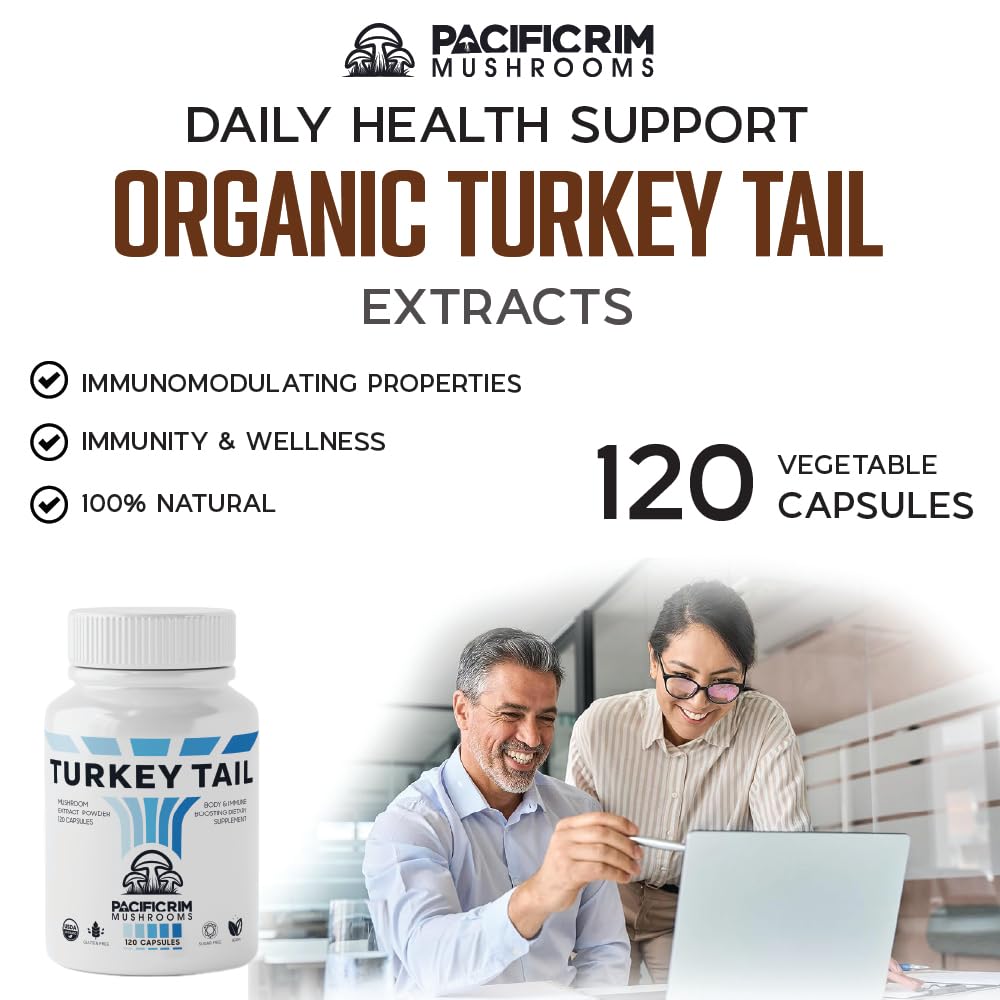 Pacific Rim Mushrooms Turkey Tail Supplement 120 Capsules
