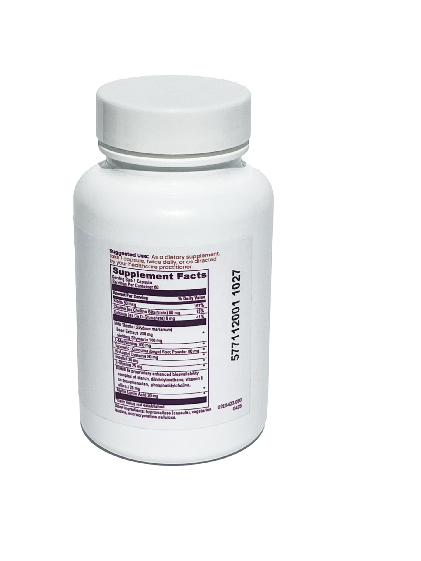 Eternity Medicine Rx Liver Detox with DIM®, Milk Thistle, NAC, Turmeric, Choline & Amino Acids 60 Capsules