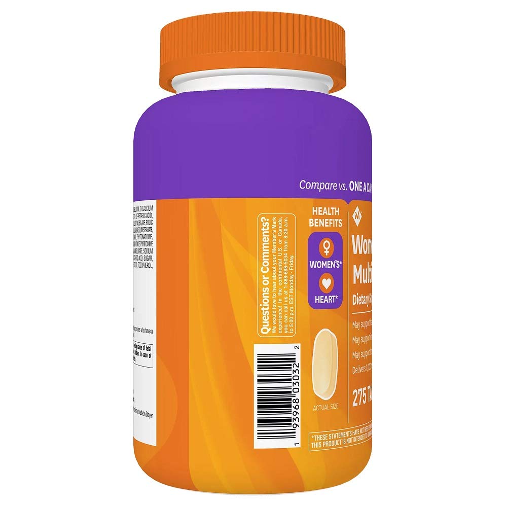 Member's Mark Women's Daily Multivitamin Softgel 275