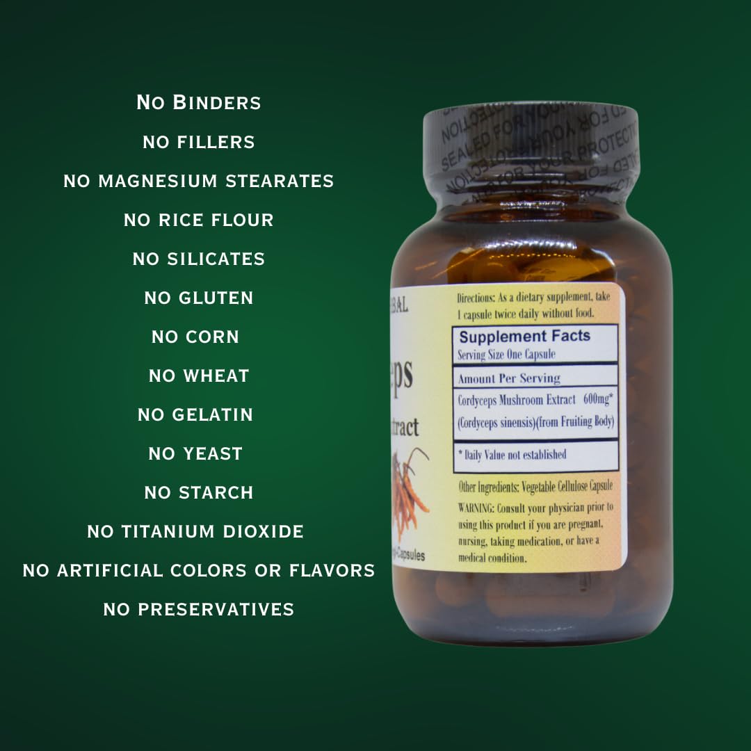 Barlow's Herbal Elixirs Cordyceps Mushroom 60 Capsules