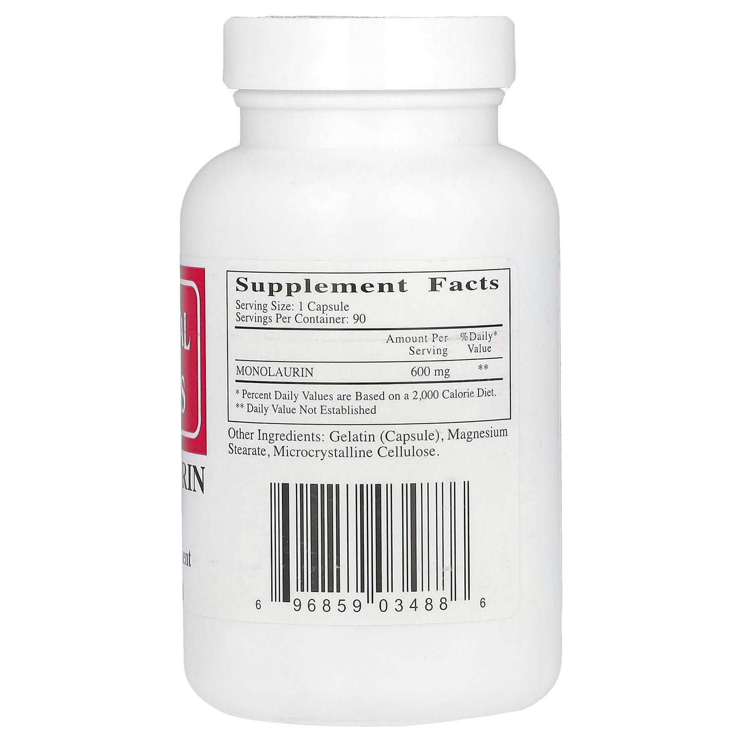 Ecological Formulas Monolaurin 600 mg Capsules, 90 Count
