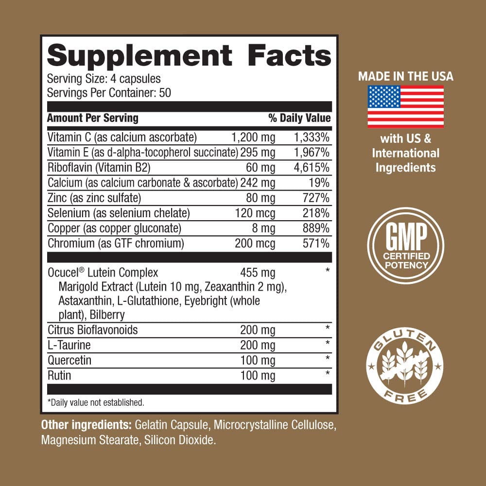 Optim 3 Hi-Health Premier Formula for Ocular Nutrition Capsule, 200 Capsules