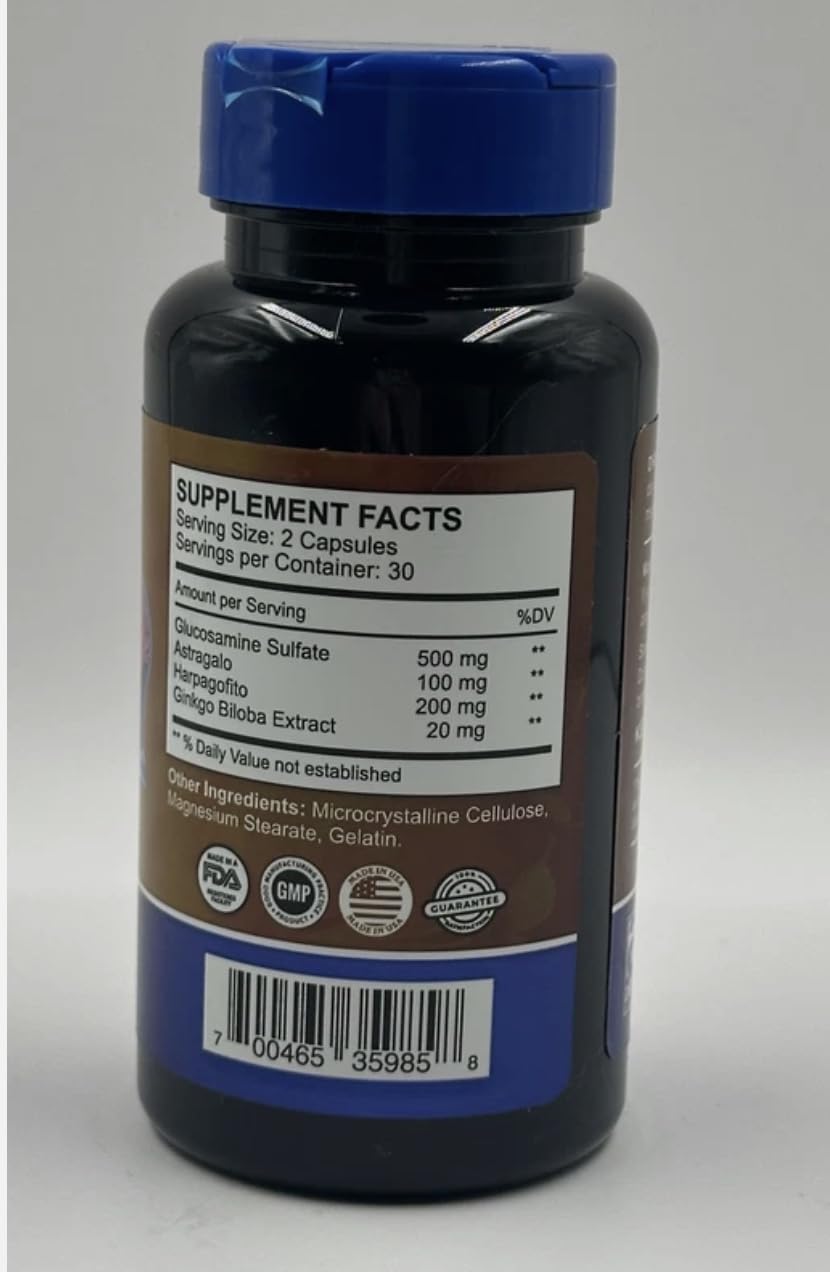 Generic Smart Brain Memory & Focus Supplement with Ginkgo Biloba, Bacopa, Vitamin B6 – Natural Formula, Caffeine-Free, 60 Capsules