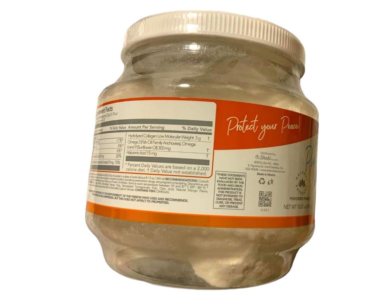Generic Shelo Nabel Hydrolized Collagen with Natural Mango & Pomegranate Flavor Powder 15.87 oz