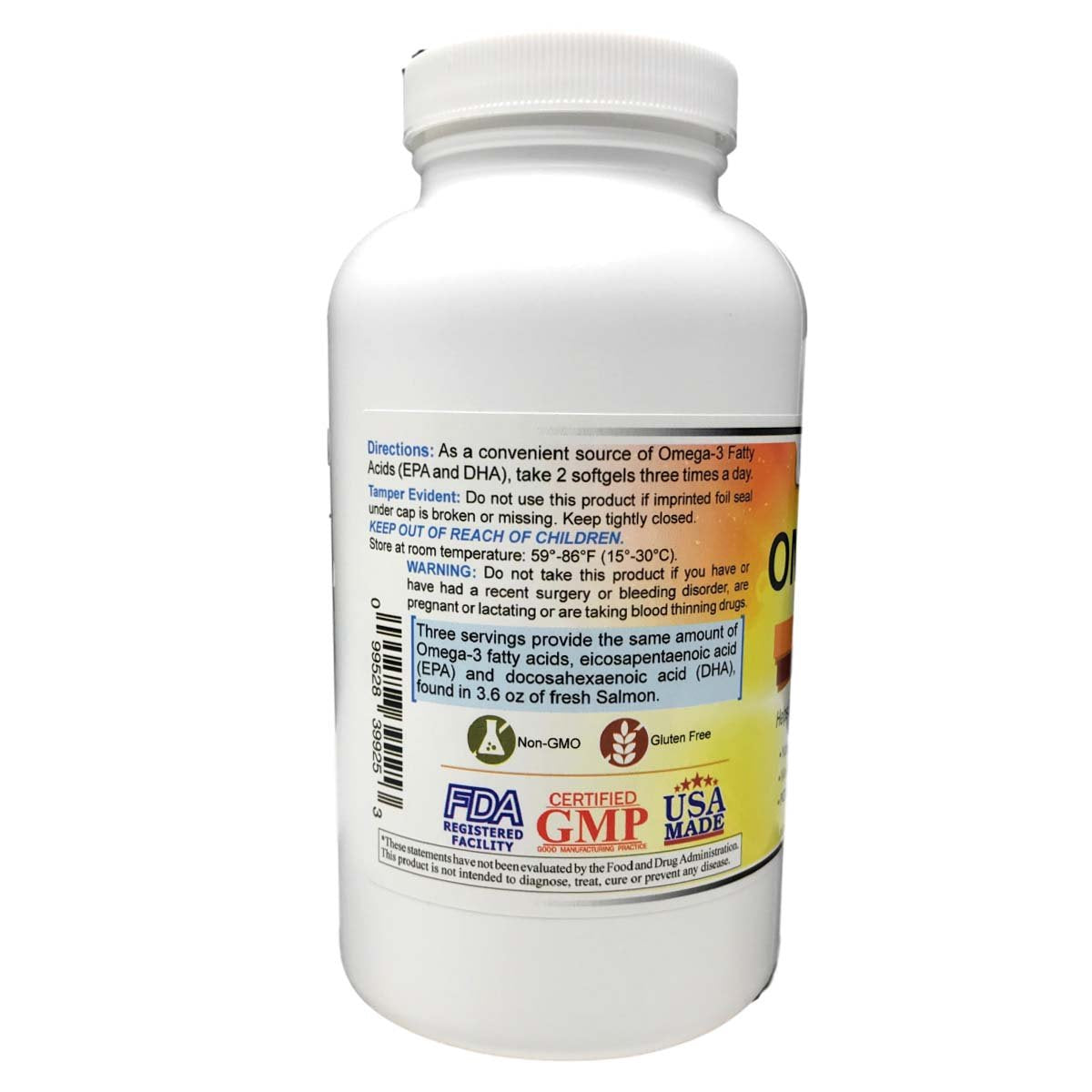 Wonder Laboratories Omega-3 Marine Lipid Concentrate, 250 Softgels