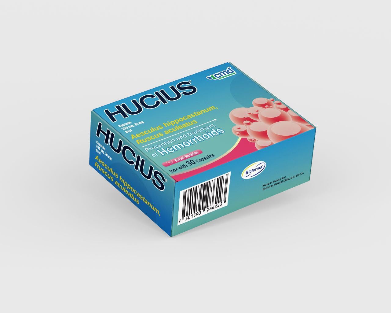 Generic HUCIUS Horse Chestnut & Butcher's Broom Herbal Supplement Capsules, Healthy Circulation and Hemorrhoids Support, 30 Count