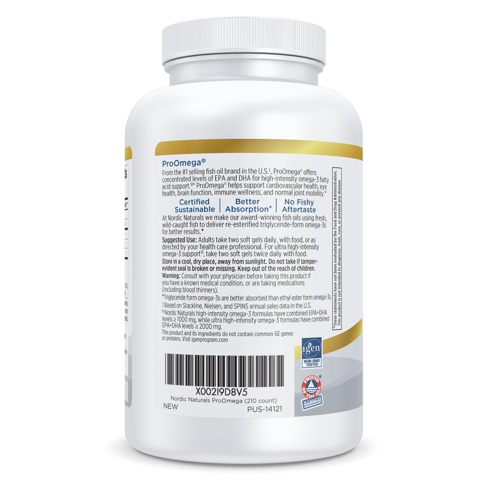 Nordic Naturals ProOmega Softgels 210 Count