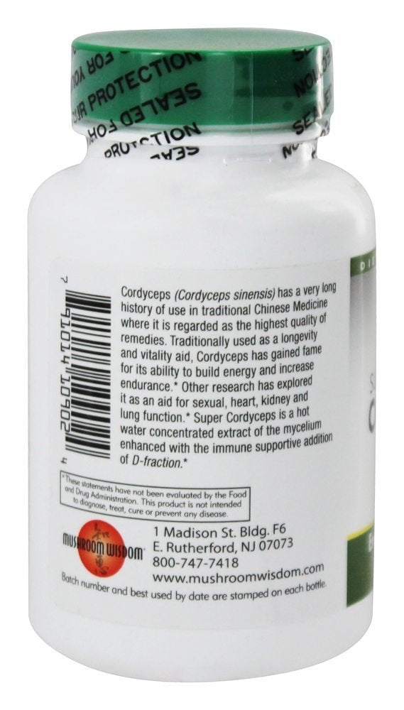 Mushroom Wisdom Super Cordyceps Tablets 1 Count
