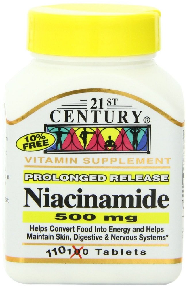 21st Century Niacinamide 500 mg Prolonged Release Tablets, 550 Tablets