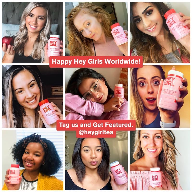 Hey Girl Tea Apple Cider Vinegar Capsules with The Mother 120 Capsules