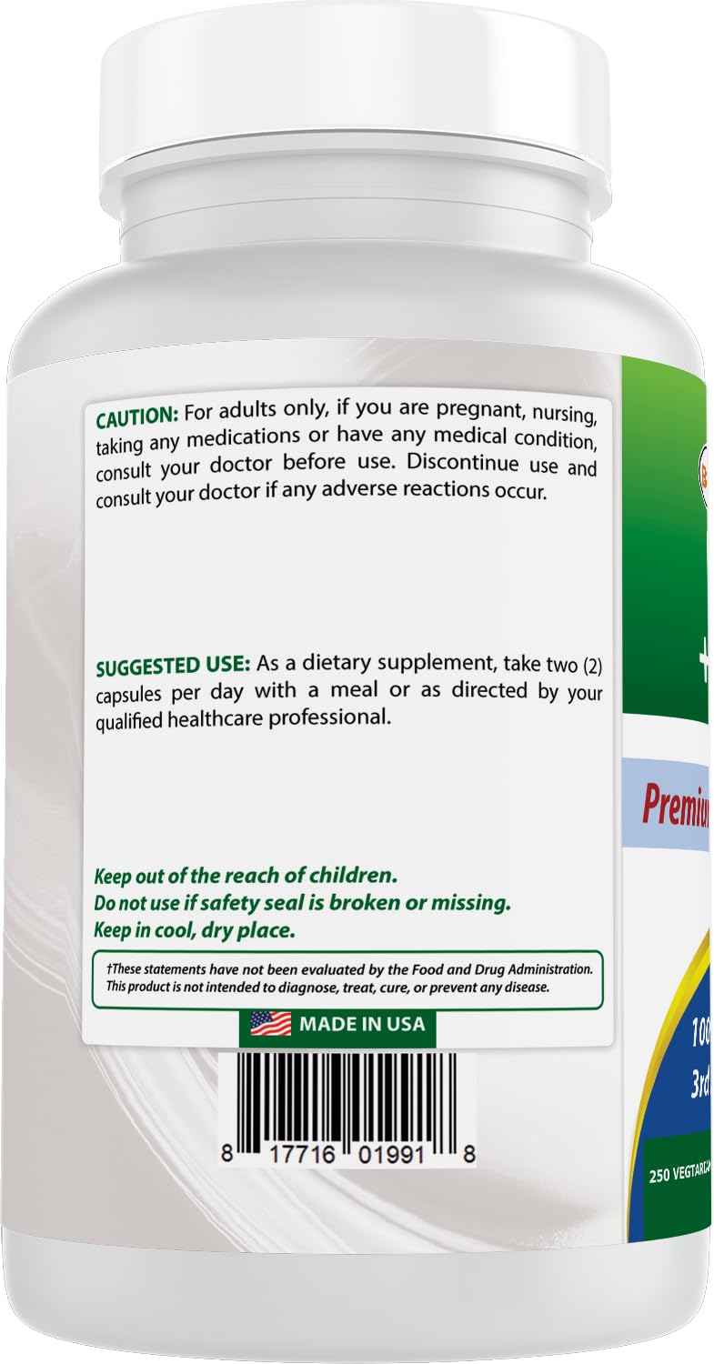 Best Naturals Parsley and Garlic 1000 mg per Serving Capsule, 250 Count