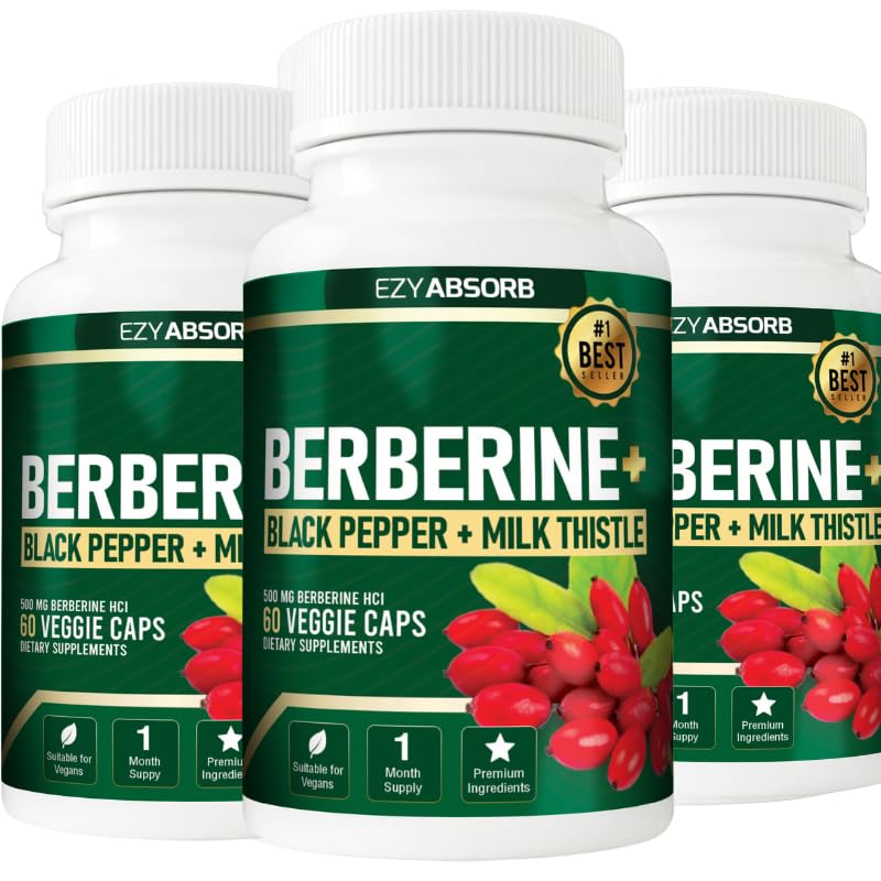 EzyAbsorb Gluten-Free Berberine 500mg Tablets, 60 Count