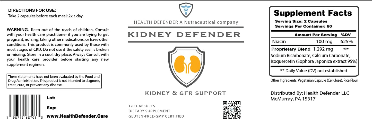 Health Defender Kidney Defender Capsule 120 Capsules