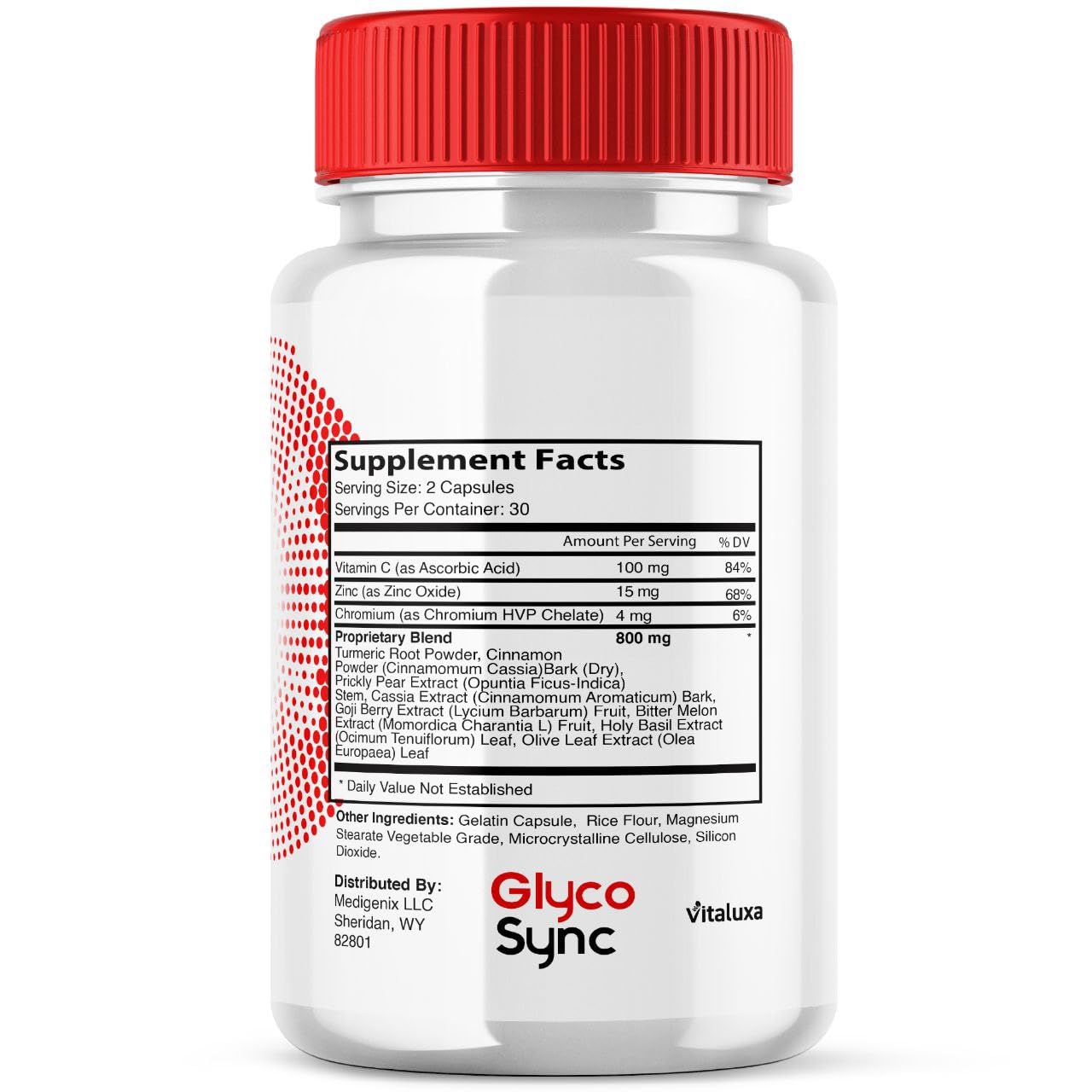 Vitaluxa Glyco Sync Blood Balance 180 Capsules