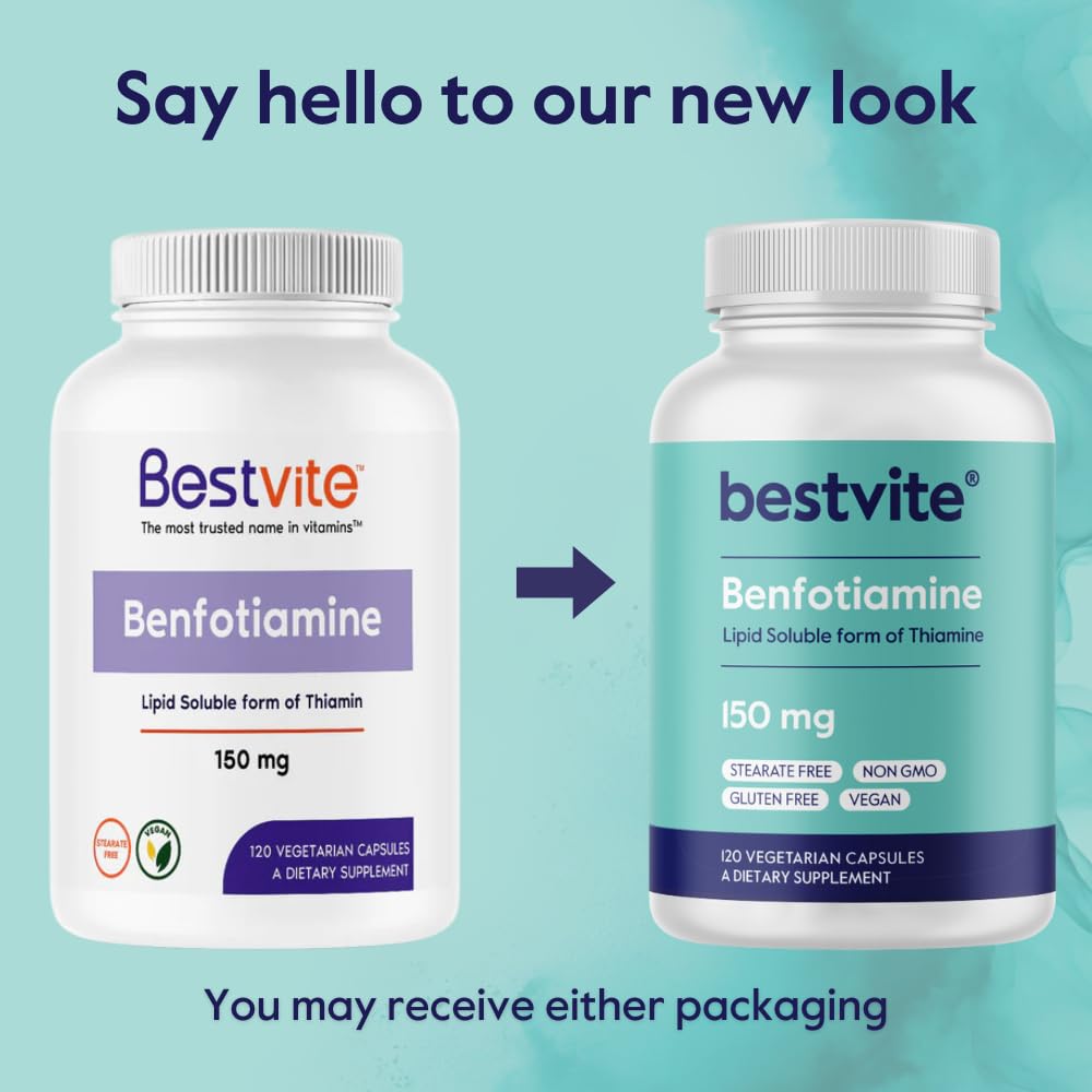 BESTVITE Benfotiamine 150mg Capsules, 240