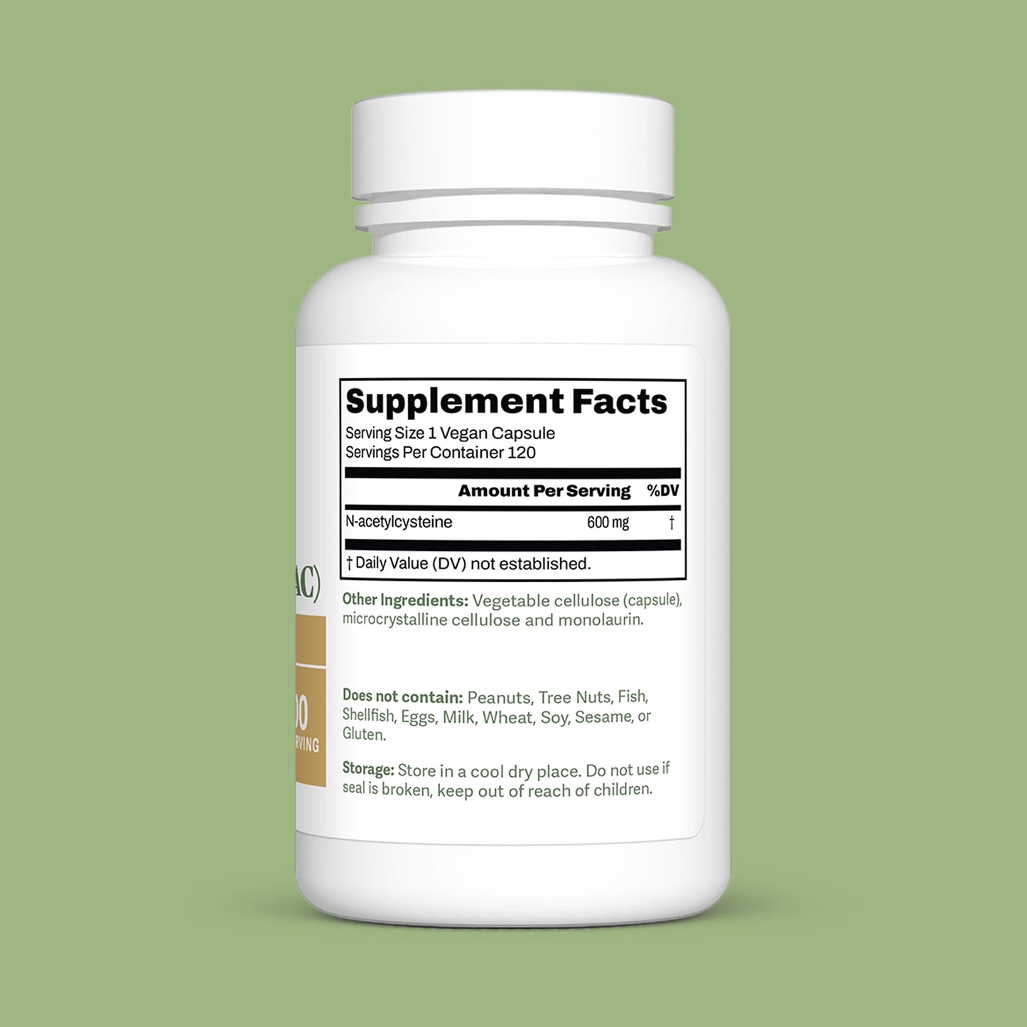 Dr. Murray Natural Products Ultra Clean N-Acetylcysteine NAC Supplement 600 mg - Respiratory & Liver Support, Vegan, Non-GMO, Gluten Free, 120 Capsules