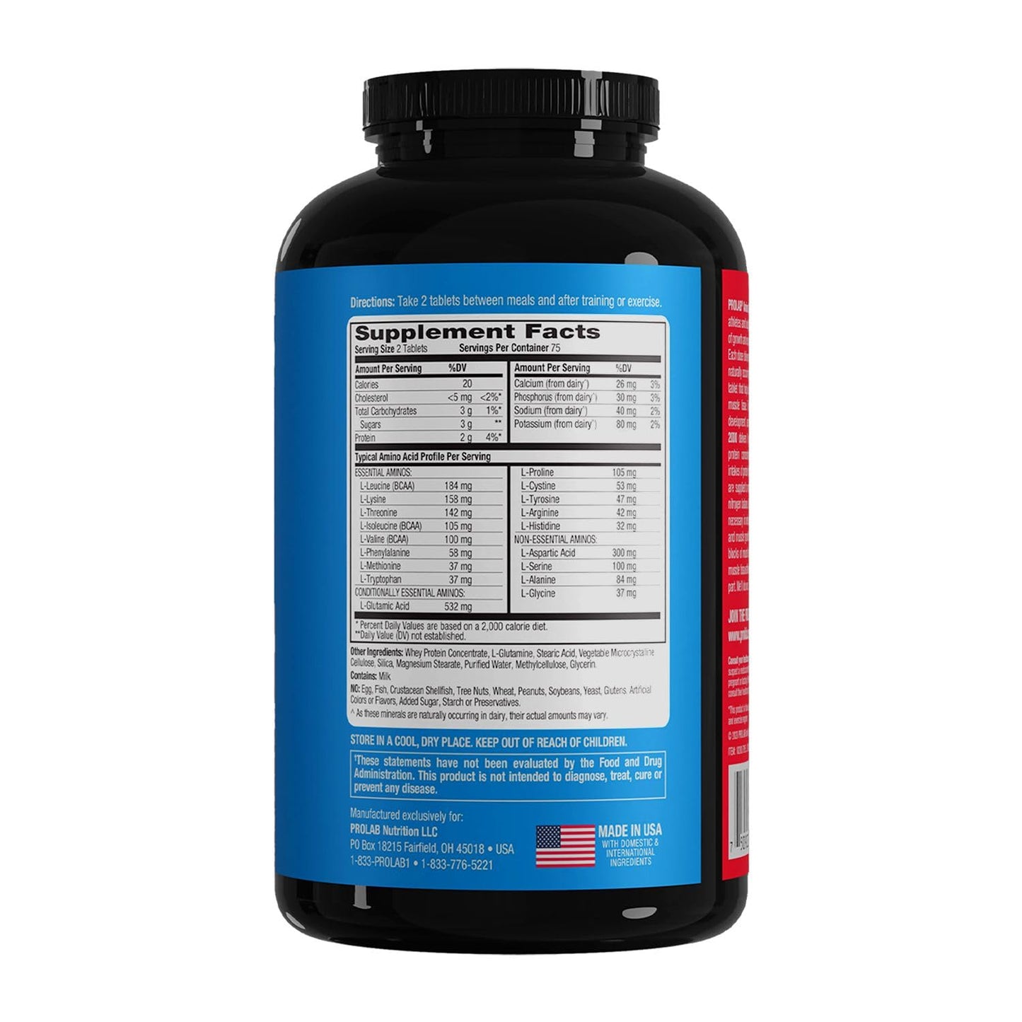 ProLab Amino 2000 Essential Amino Acids, BCAA Blend, 150 Tablets