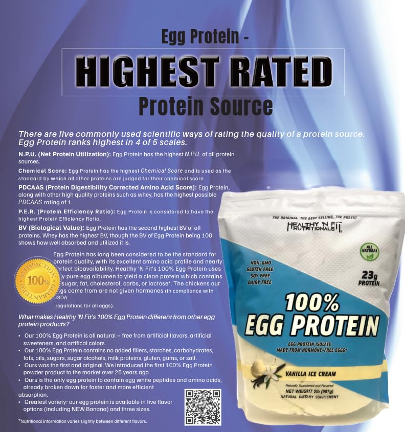Healthy 'N Fit 100% Egg Protein Powder Heavenly Chocolate 32 Servings