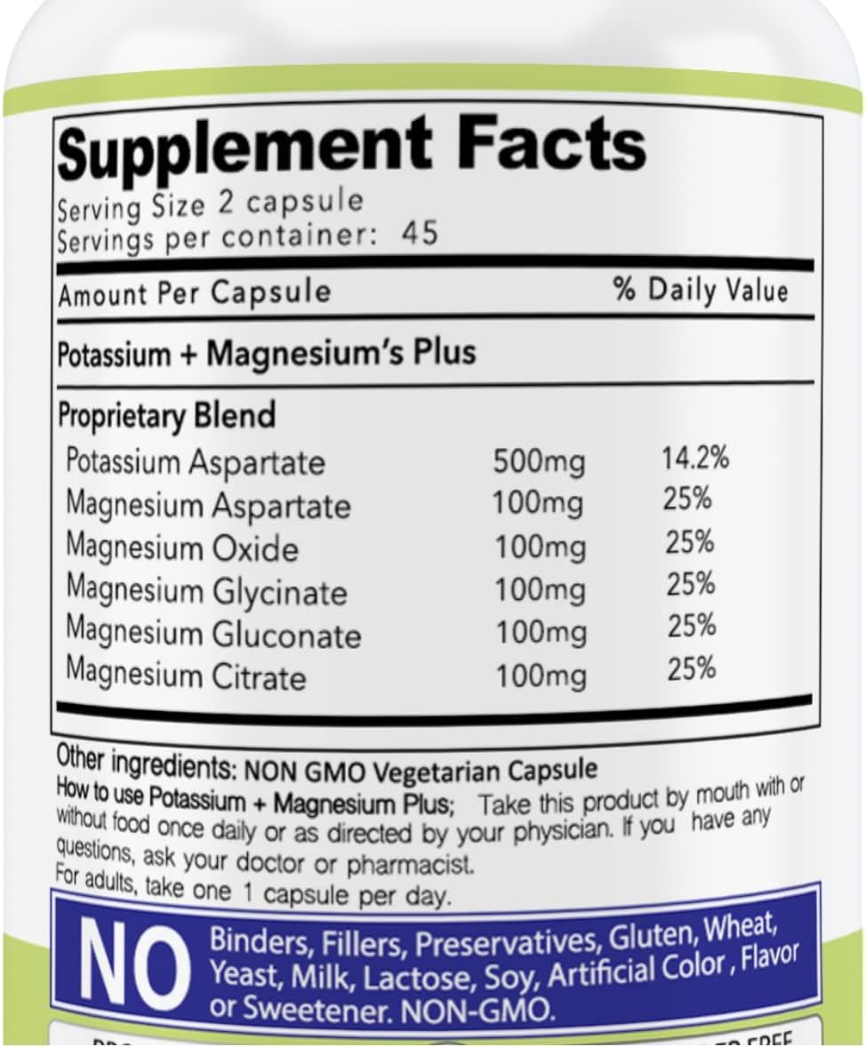 AND GIVE US TODAY OUR DAILY Daily Vites Potassium Magnesium Supplement 1000mg Capsules 90 Count