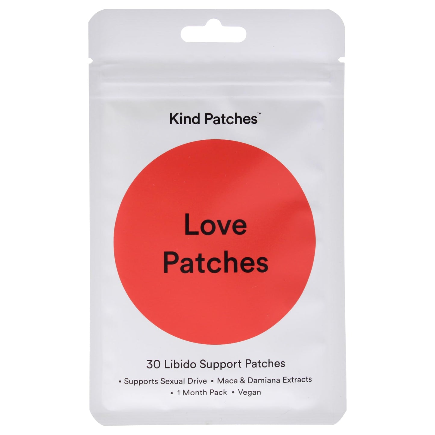 Kind Patches Love Patches Natural Libido Booster for Women and Men 30 Tablets