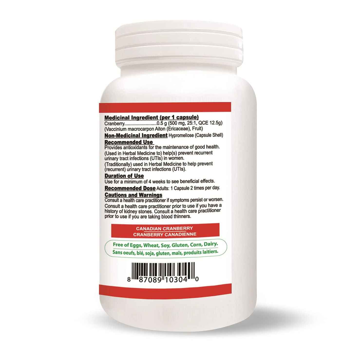Nutridom Canadian Cranberry 25x, 500mg (12,500mg QCE) Capsules, 1 Count