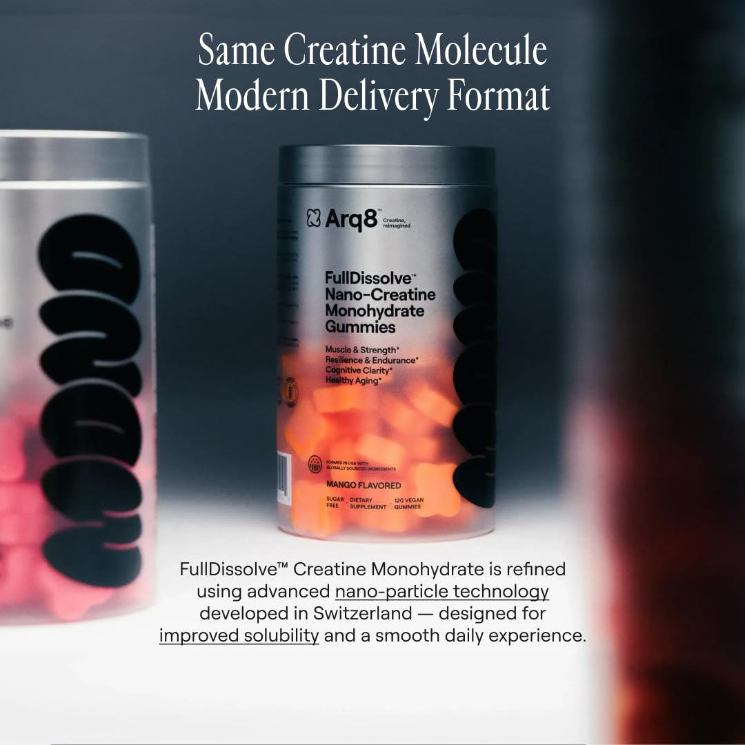 ARQ8 LONGEVITY Creatine Monohydrate Gummies, 120 Gummies
