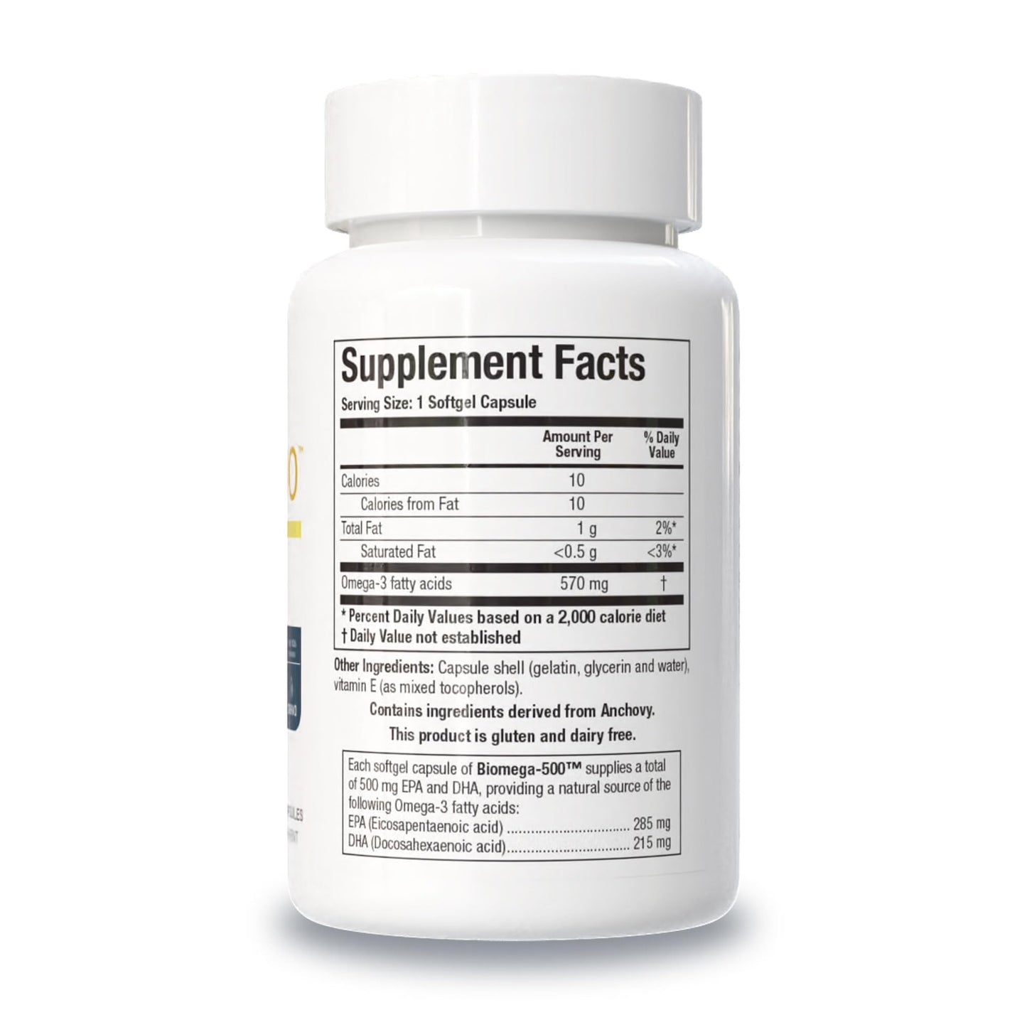 Biotics Research Biomega 500 Omega 3 Fish Oil Supplement Softgel 90