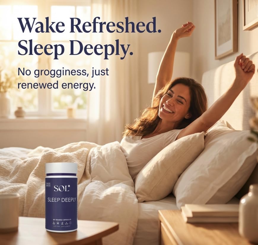 Sol Nutrition Sleep Aid Without Melatonin Capsules, 60 Count