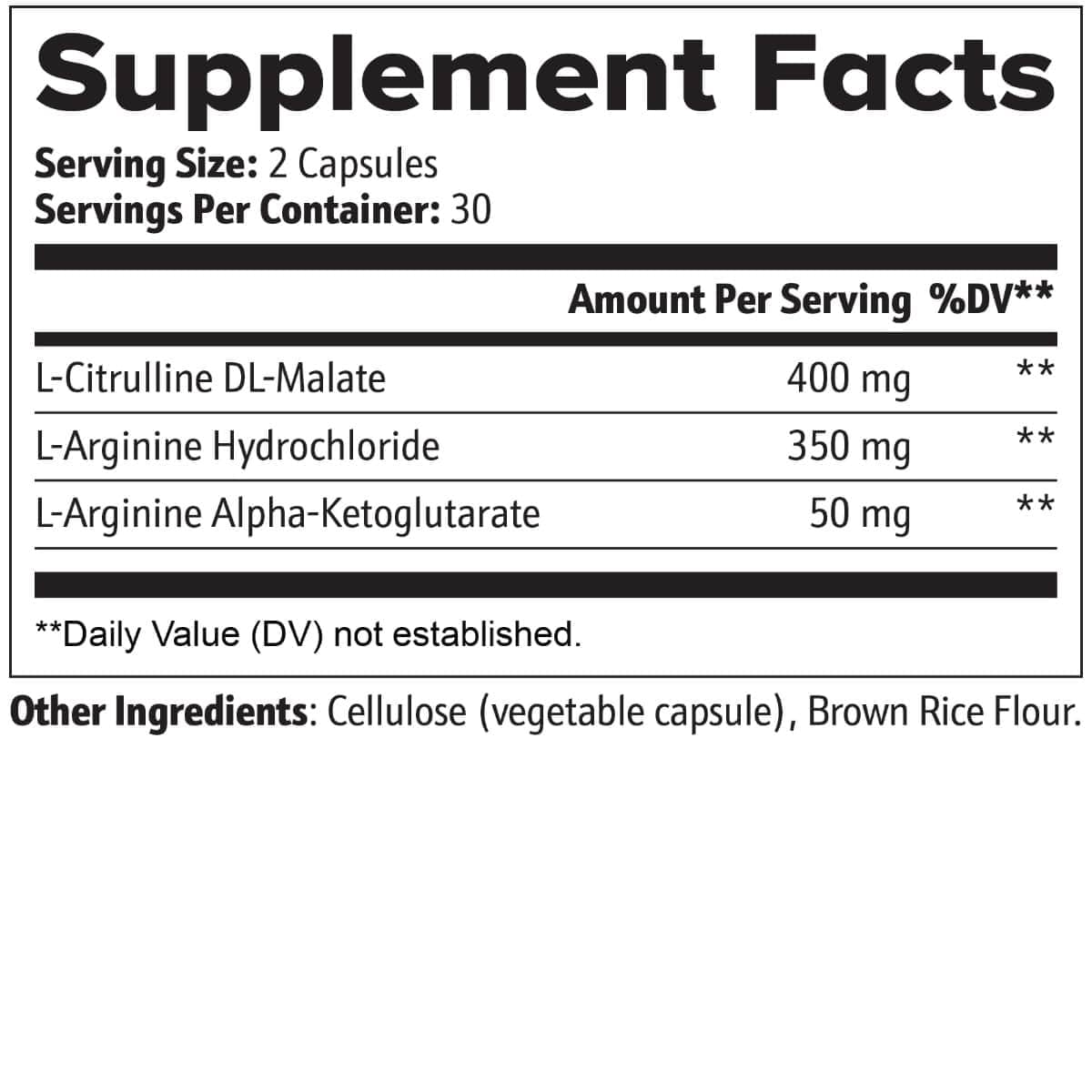 World's Best Supplements Nitric Oxide Booster, L-Arginine & L-Citrulline Complex, 400mg Capsule, 60 Capsules