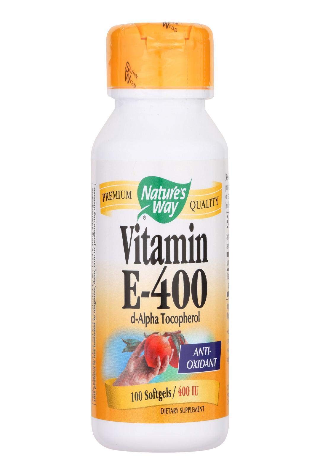 Nature's Way E-400 with d-Alpha tocopherols Softgels, 100 Count
