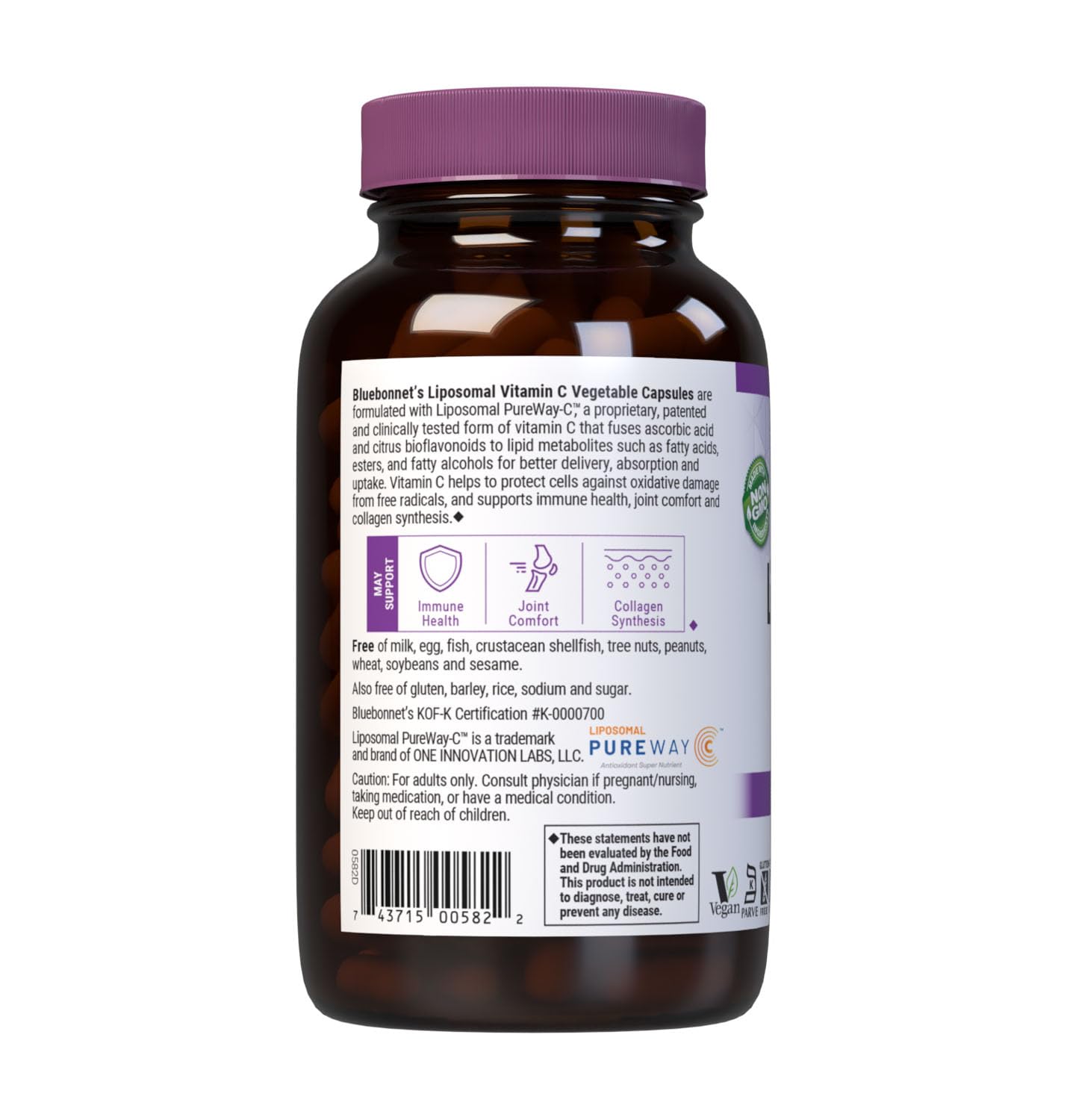 BlueBonnet Liposomal Vitamin C 1000 mg Capsule, 180 Count