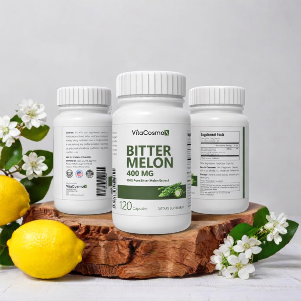 VitaCosmoX Bitter Melon Root 400 mg Capsules, 3 Packs