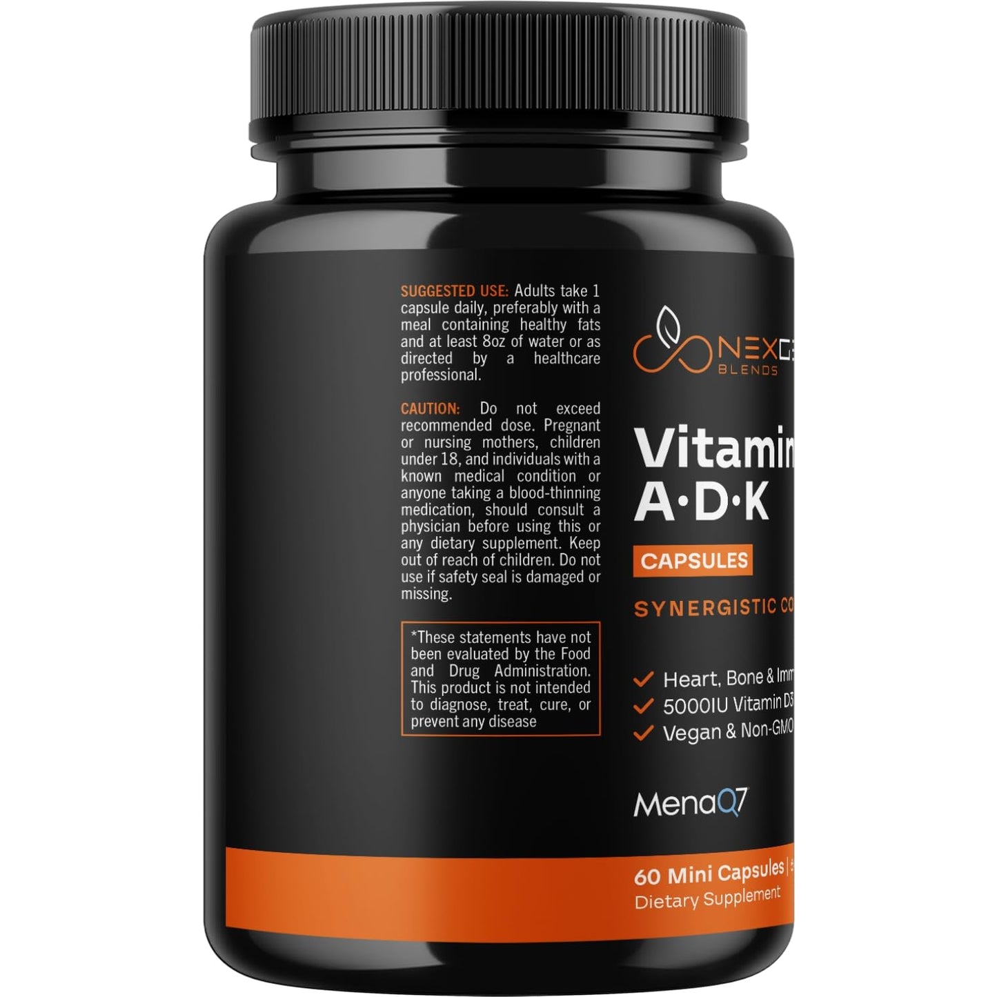 NEXGEN BLENDS High Absorption ADK Vitamin Supplement Capsules 60 Count