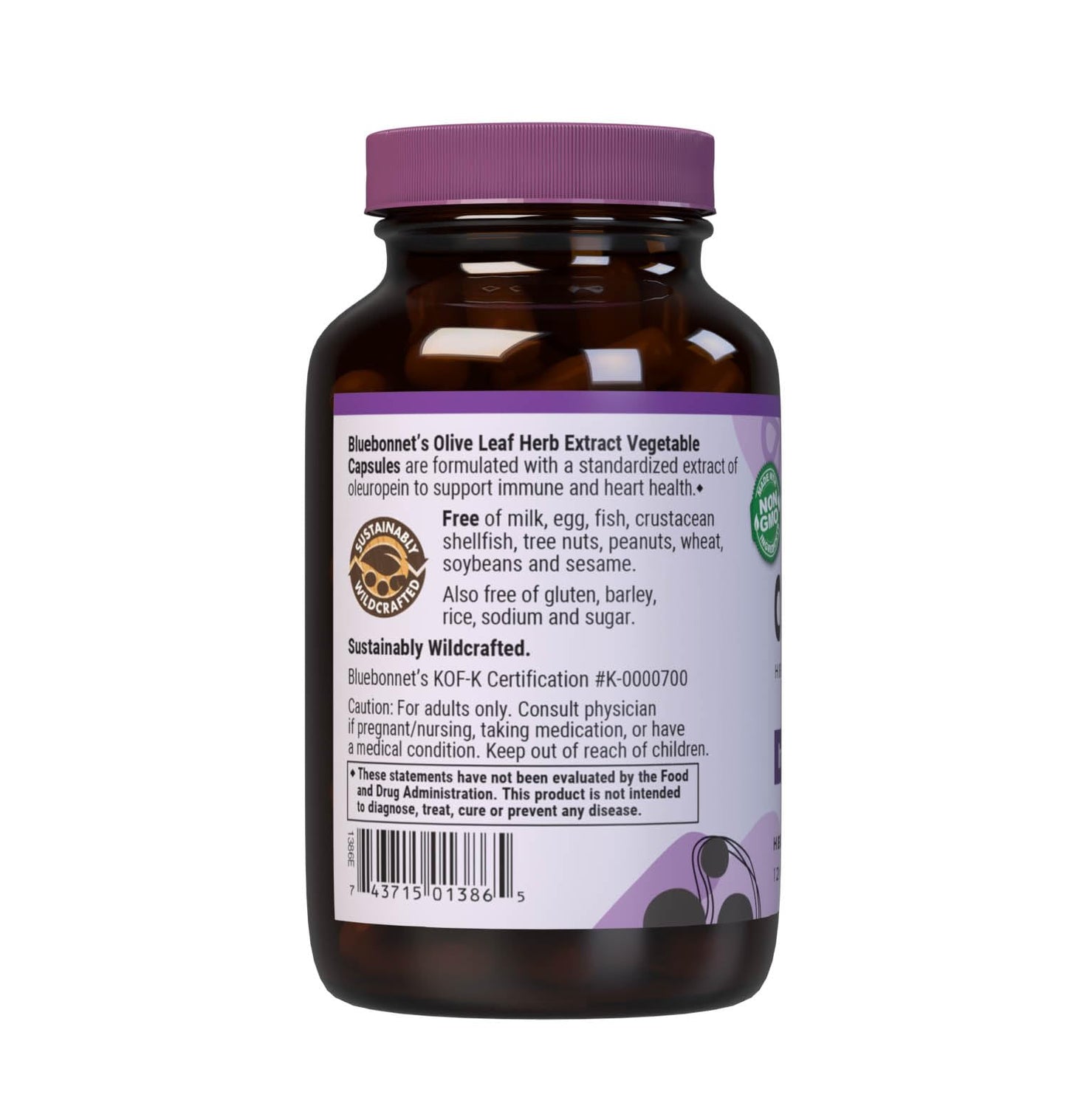 BlueBonnet Olive Leaf Herb Extract Capsules 120 Count