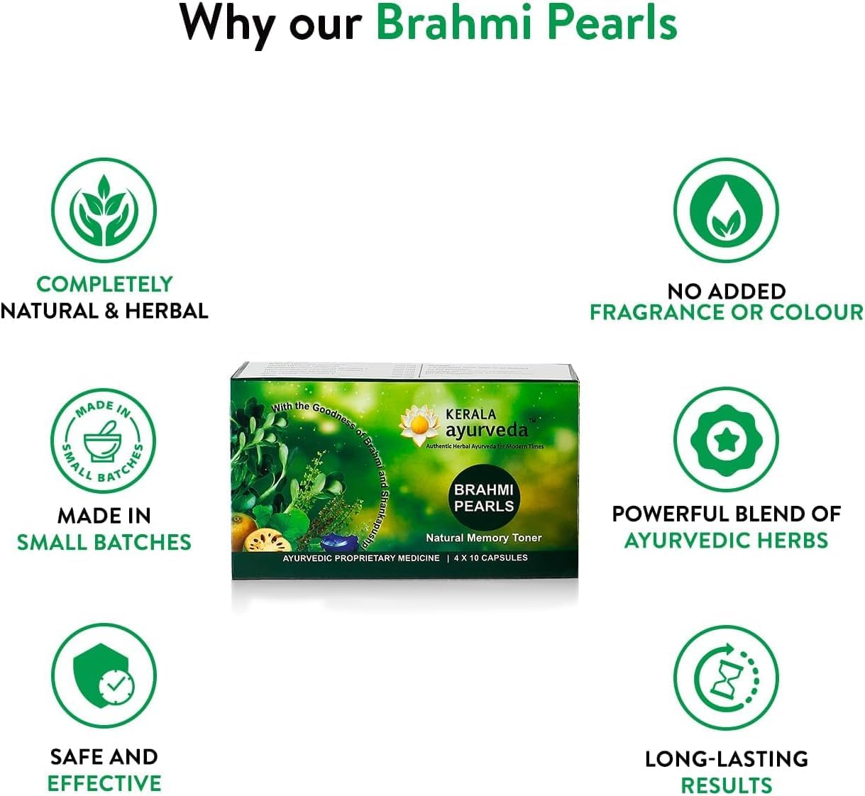 Generic Senta Ayurvedic Brahmi Pearls Capsules, 40 Count